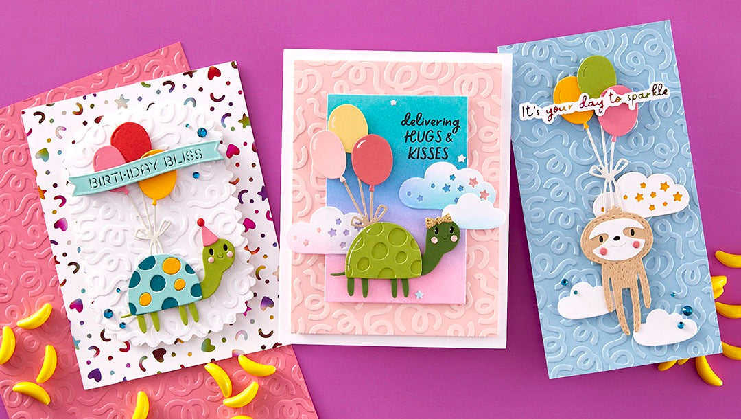 November 2024 Embossing Folder of the Month Preview & Tutorials – Cascading Streamers