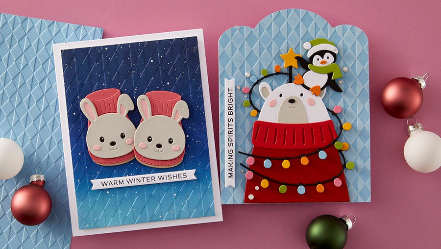 October 2024 Embossing Folder of the Month Preview & Tutorials – Checkered Argyle