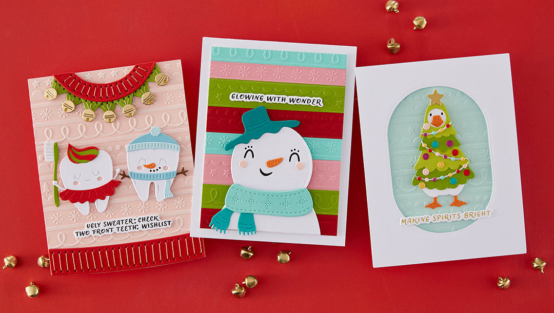 October 2026 Embossing Folder of the Month Preview & Tutorials – Festive Stripes