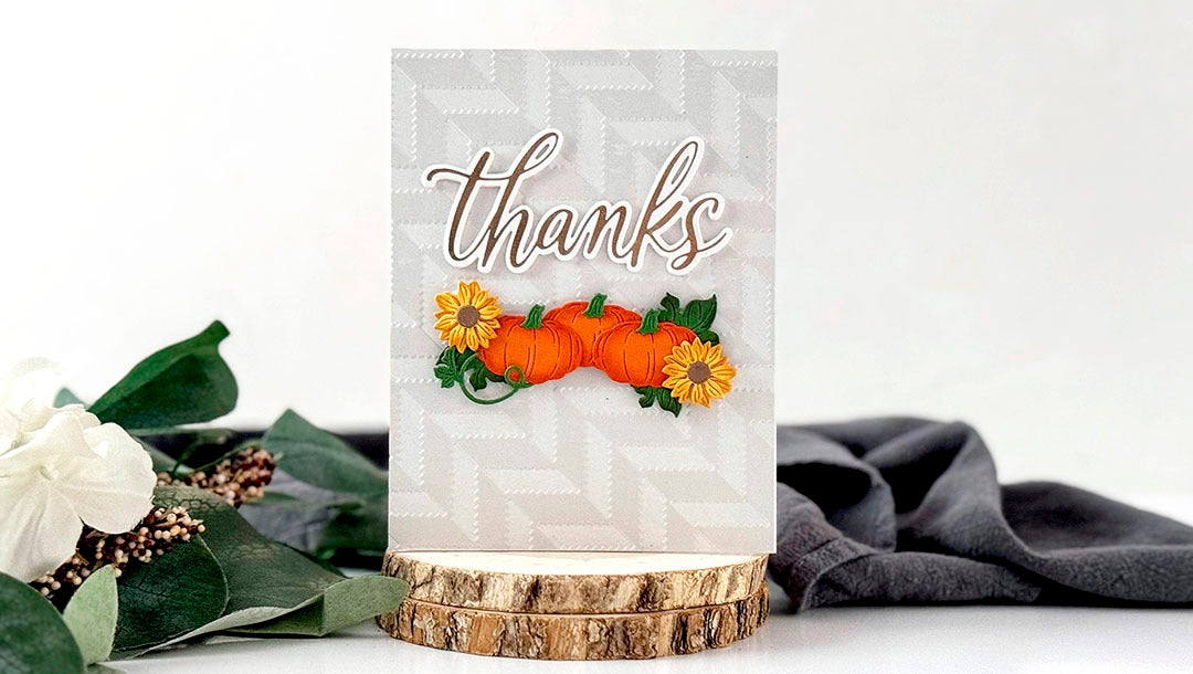 September 2024 Embossing Folder of the Month Preview & Tutorials – Autumn Chevron