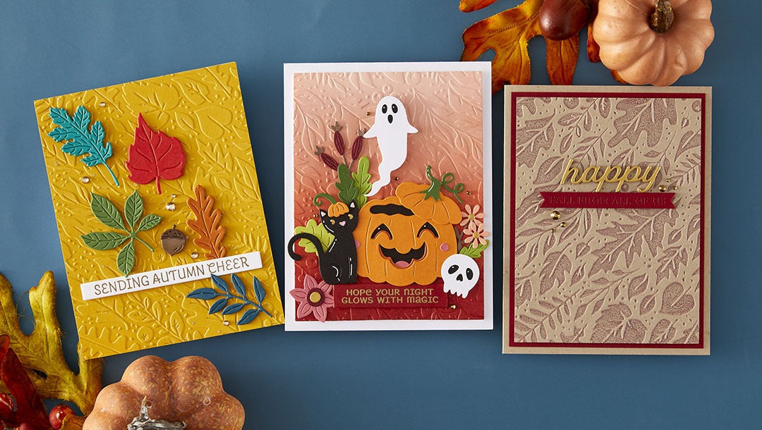 September 2025 Embossing Folder of the Month Preview & Tutorials – Autumn Breeze