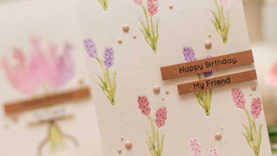 Lavender & Poppies Inspiration | Die-cutting without Dimension with Elena
