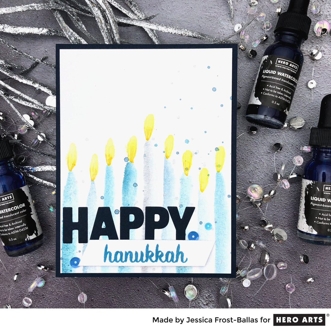 Freehand Watercoloring with Liquid Watercolors & Glimmer Metallic Ink - Hero Arts