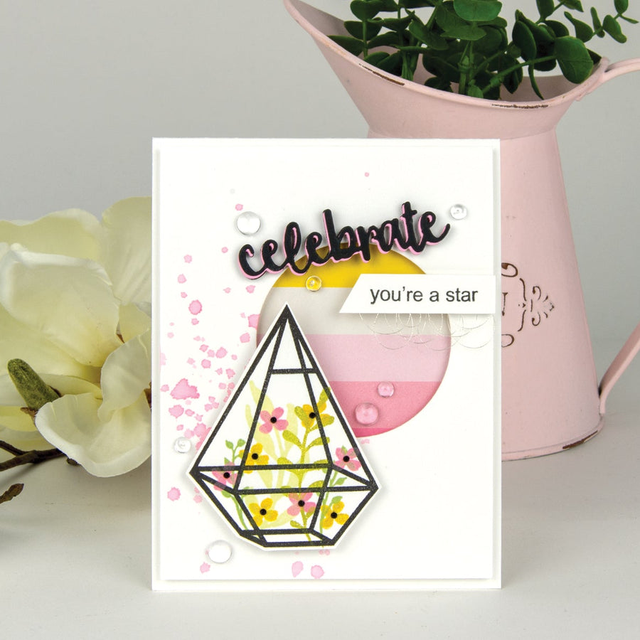 Using Just Stamps & Dies! October "Watercolor" 2018 Card Kit of the Month Edition