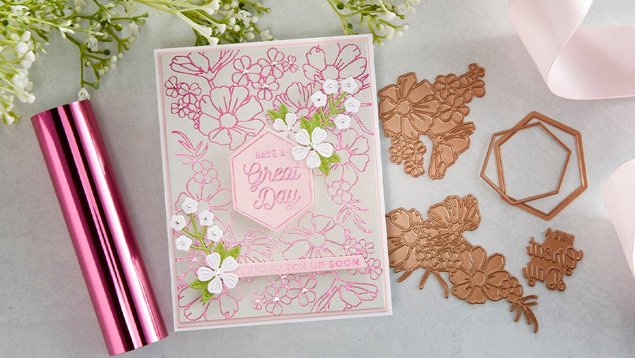August 2021 Glimmer Hot Foil Kit of the Month is Here – Hex Floral