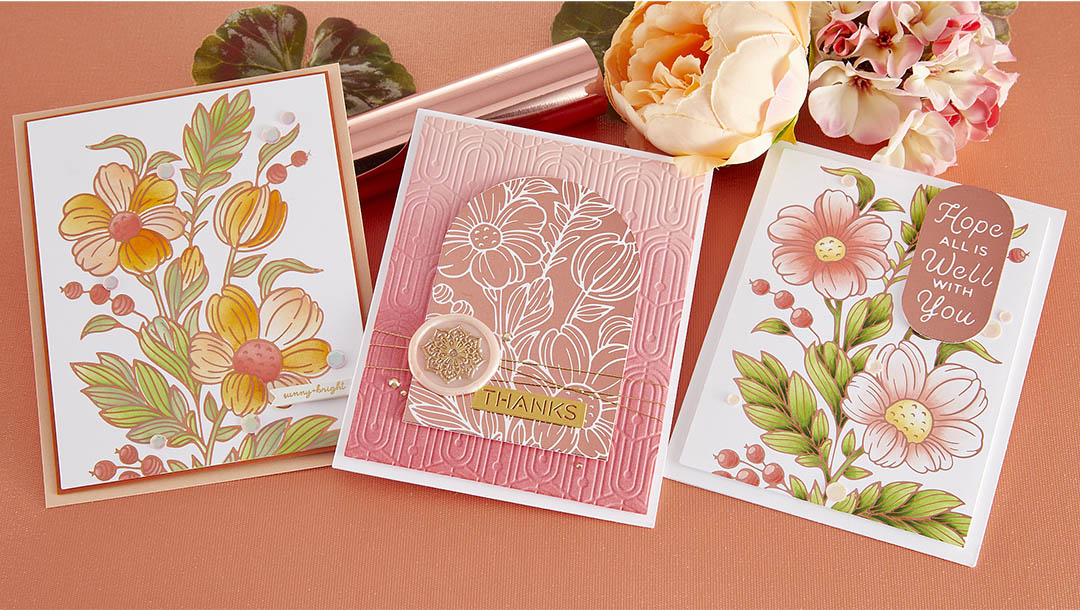 August 2023 Glimmer Hot Foil Kit of the Month Preview & Tutorials – Overflowing Floral