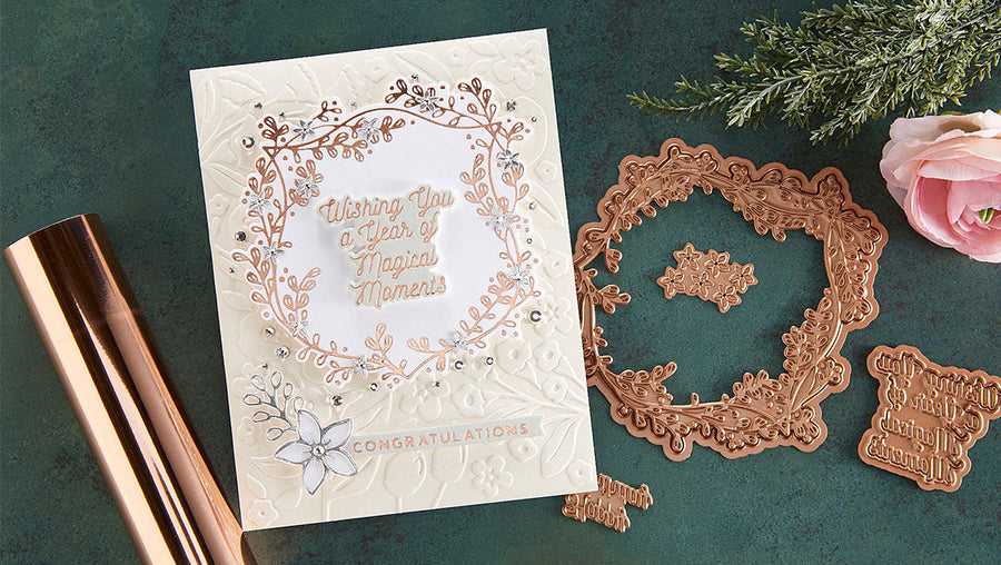December 2021 Glimmer Hot Foil Kit of the Month Preview & Tutorials – Botanical Crest