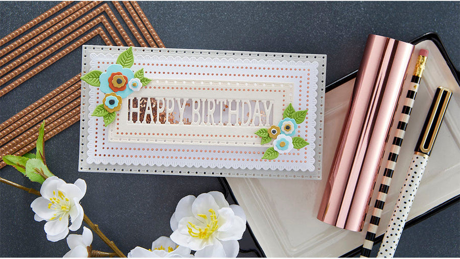 July 2021 Glimmer Hot Foil Kit of the Month is Here – Mini Slimline Nested Glimmer Dots