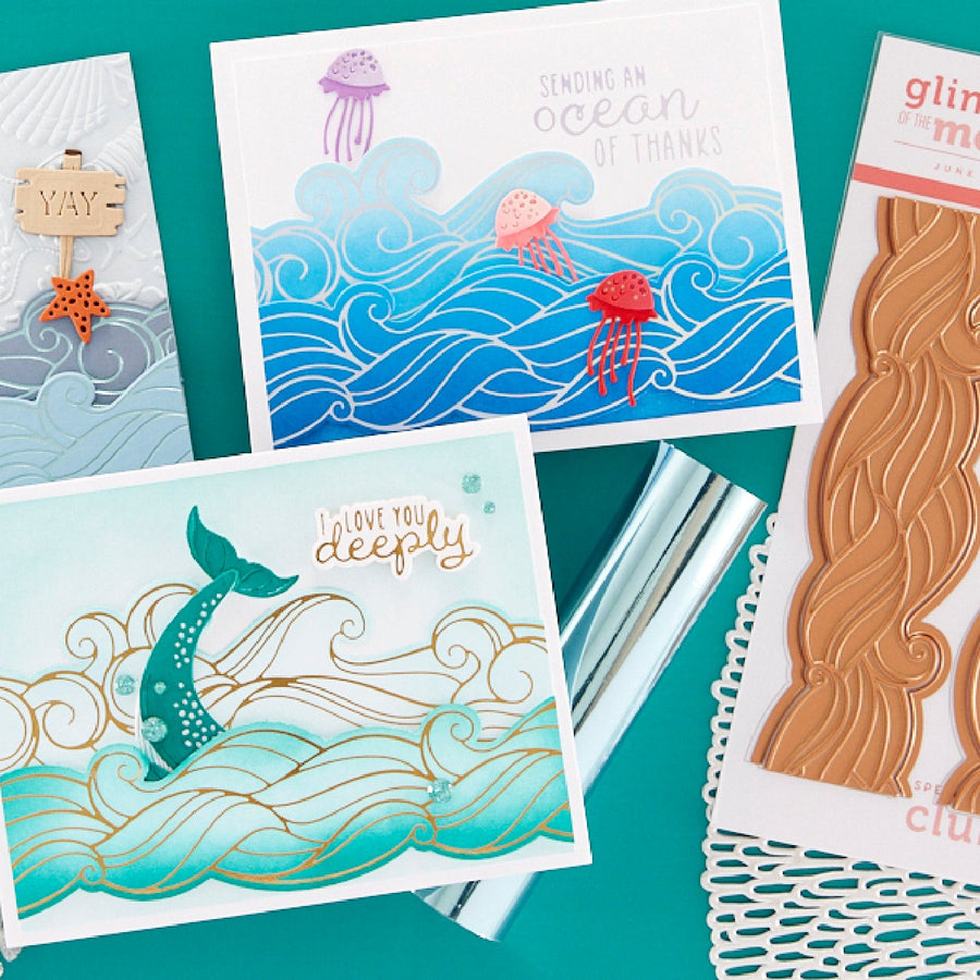 June 2023 Glimmer Hot Foil Kit of the Month Preview & Tutorials – Sending Waves