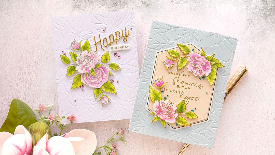 March 2022 Glimmer Hot Foil Kit of the Month Preview & Tutorials – Glimmer Edge Roses