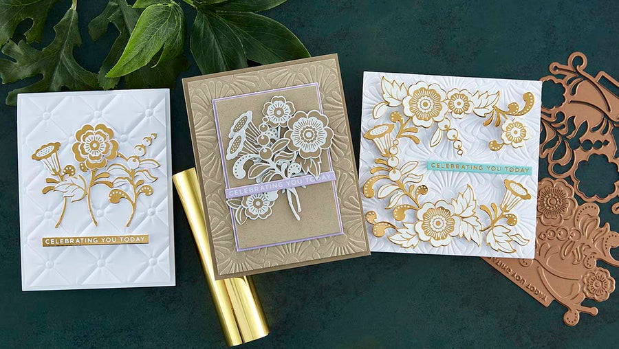 November 2022 Glimmer Hot Foil Kit of the Month Preview & Tutorials – Glimmer Edge Stylized Floral