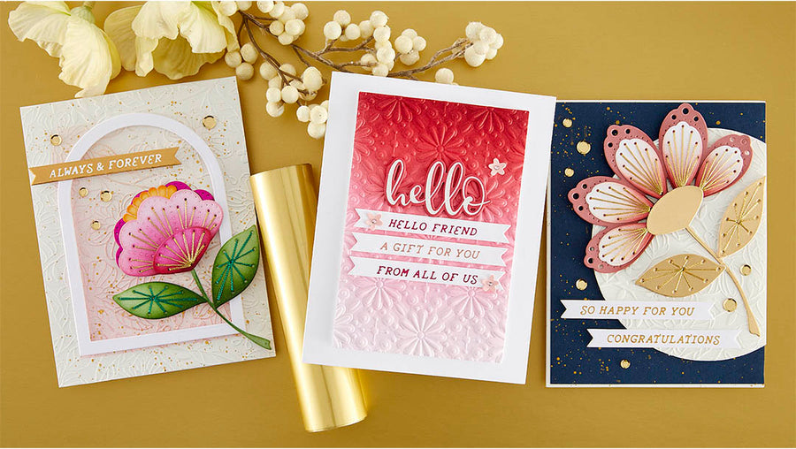 November 2023 Glimmer Hot Foil Kit of the Month Preview & Tutorials – All You Need Sentiments