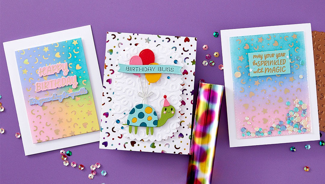 November 2024 Glimmer Hot Foil Kit of the Month Preview & Tutorials – Confetti Burst