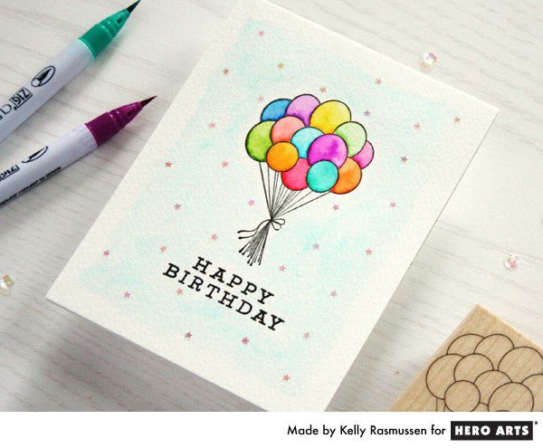 Happy Birthday Balloons - Hero Arts