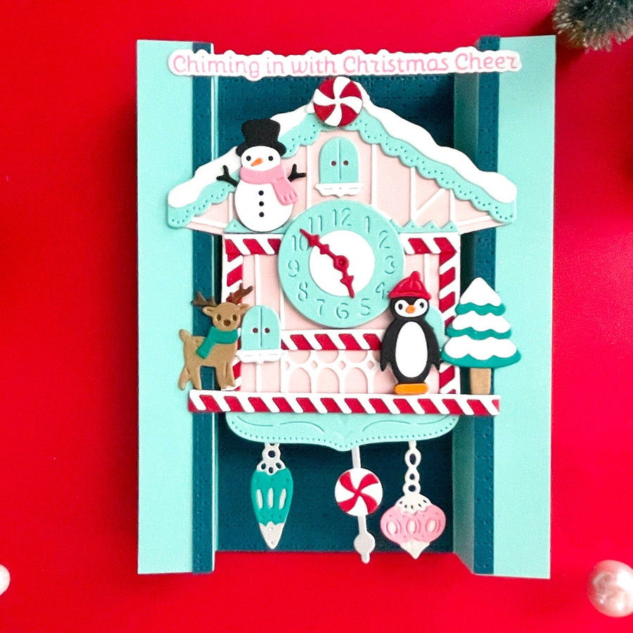 Step by Step Tutorial: Cuckoo Cottage Chiming Christmas Bridge Card Tutorial