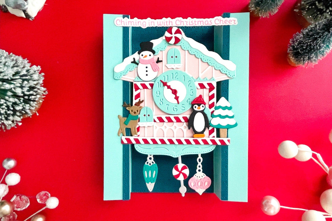 Step by Step Tutorial: Cuckoo Cottage Chiming Christmas Bridge Card Tutorial