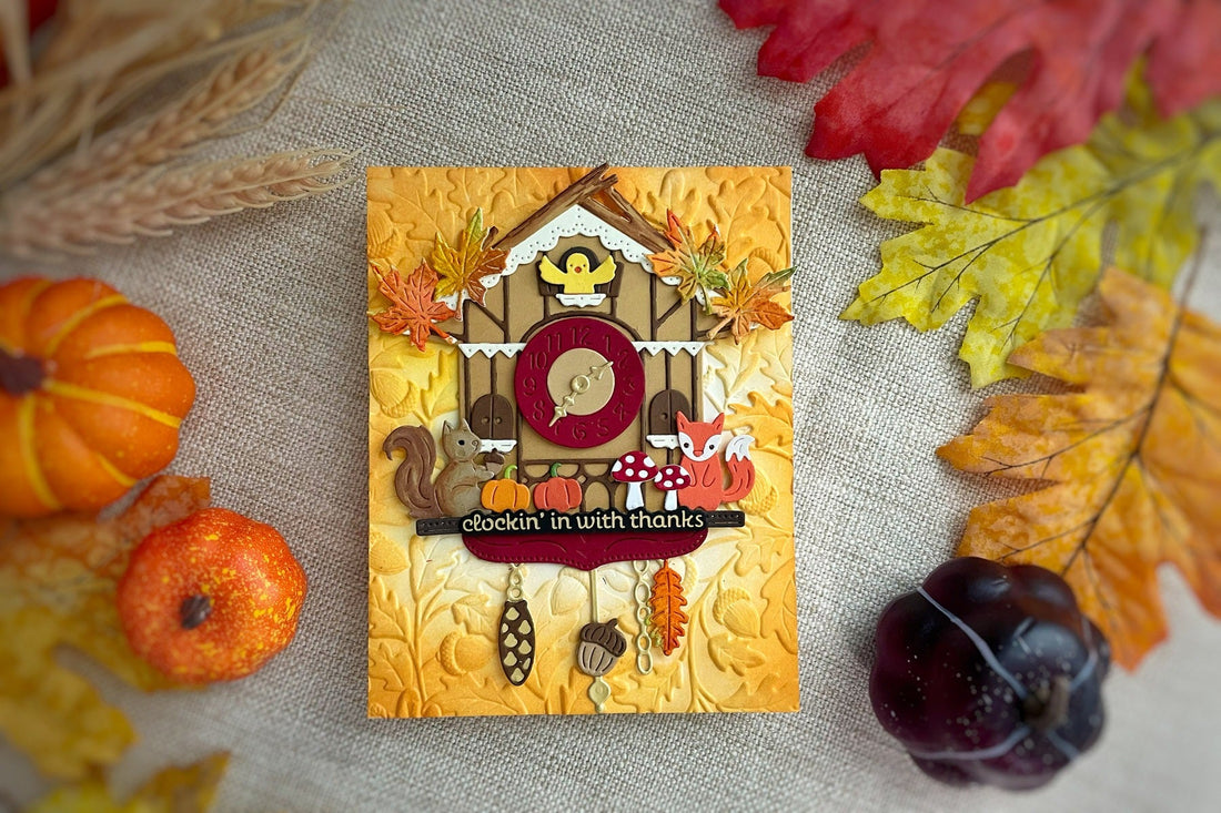 Step by Step Tutorial: Cuckoo Cottage Harvest Time Thank You Card