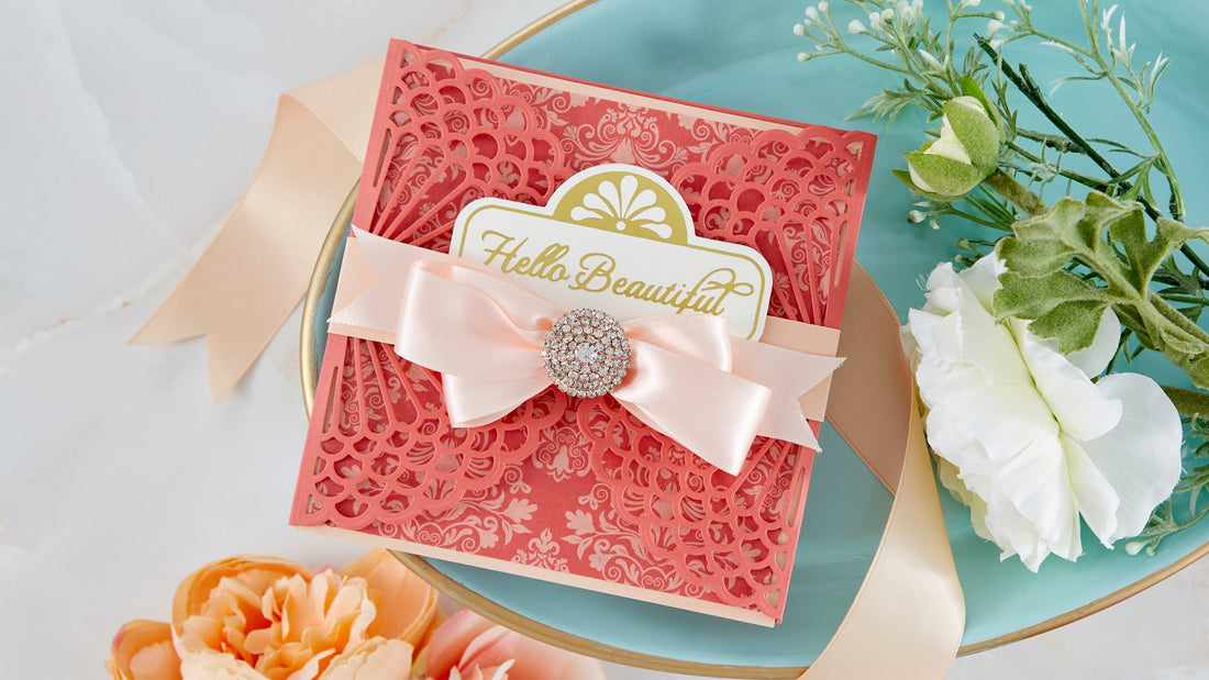 Cardmaking Inspiration | Hello Beautiful Card Featuring Vintage Starburst Valance and Gatefold with Kim Kesti