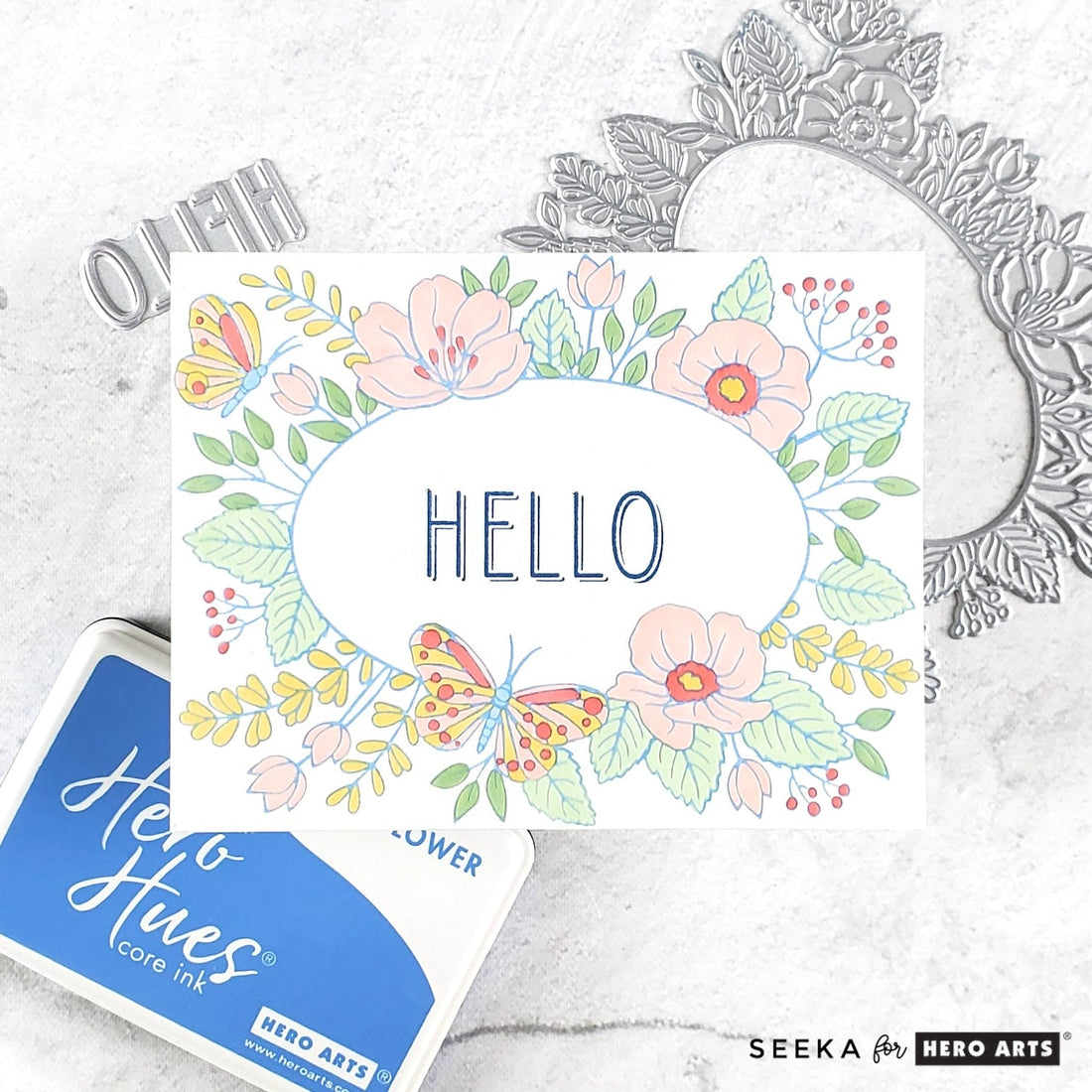 Simple and Elegant Floral Letterpress Card