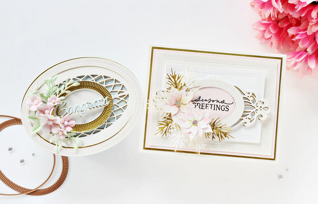 Handmade Cards using Spellbinders Fluted Classics Collection | Guest Post by Hussena Calcuttawala