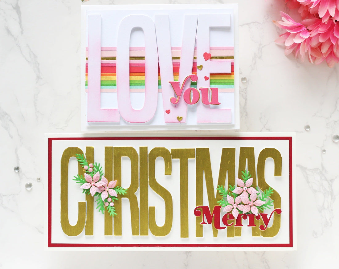 Handmade Cards using Be Bold Color Block Collection by Hussena Calcuttawala