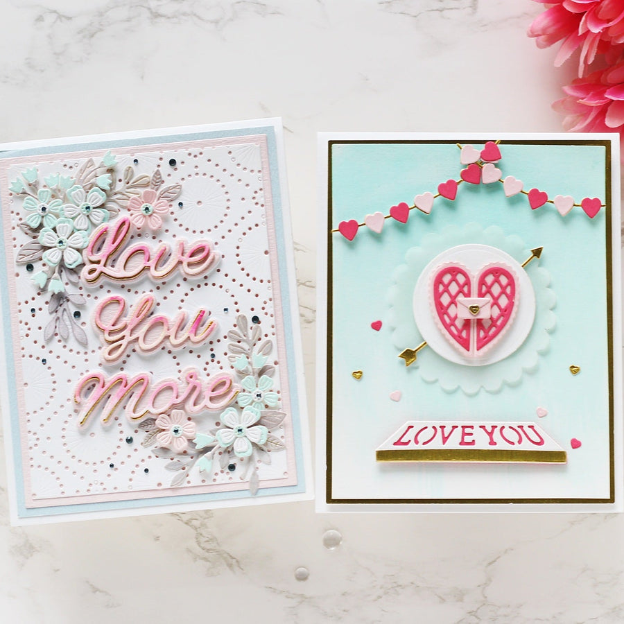 Handmade Cards using Love You More Collection with Hussena Calcuttawala
