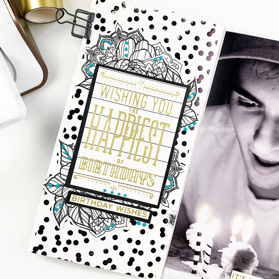 Video: Glimmer Hot Foil Inspiration | Happy Birthday Journal Spread