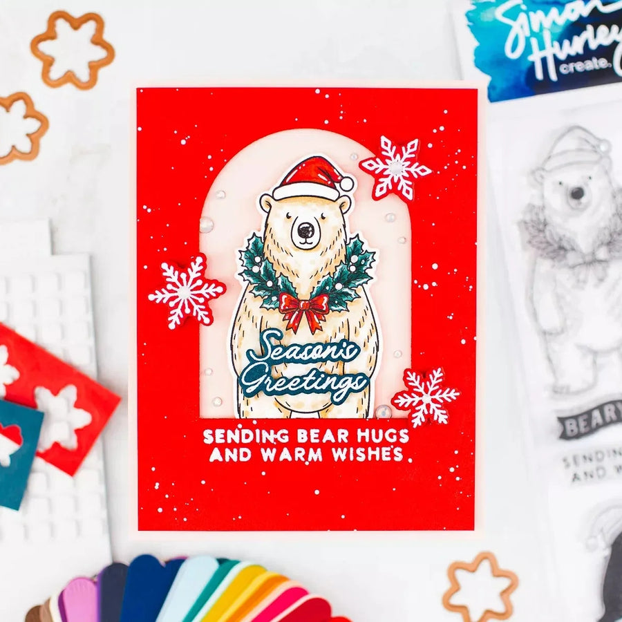 How to make a Polar Bear Christmas Card with Alcohol Markers, HUR93909, S7-291, S5-619
