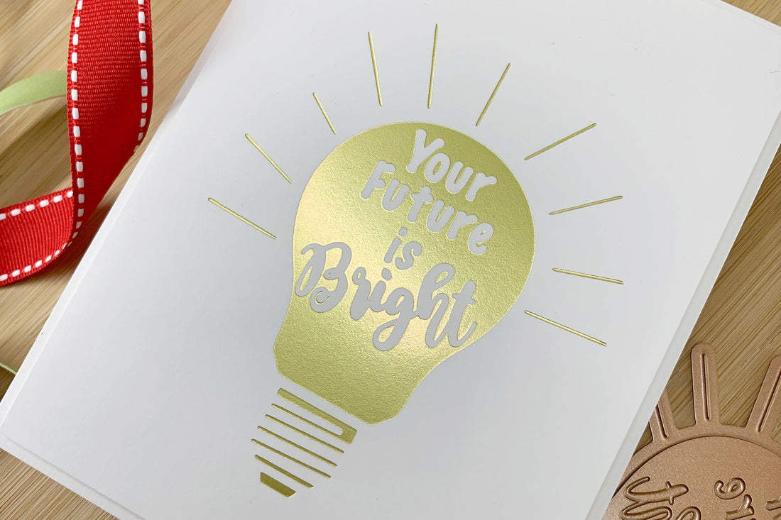 Spellbinders Glimmer Plates Inspiration | Clean & Simple Foiled Cards with Laurie