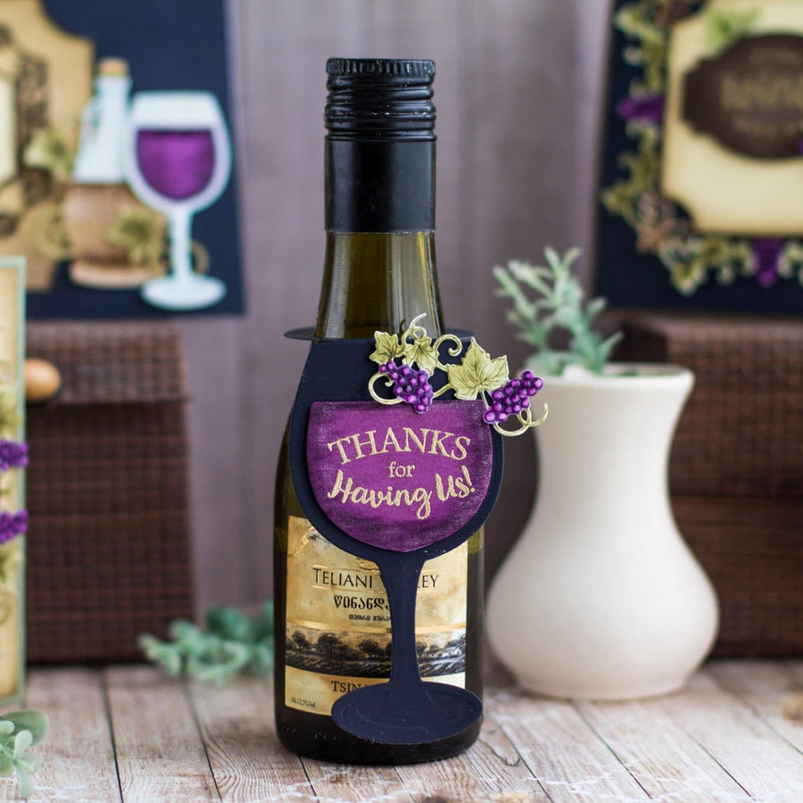 Cardmaking Inspiration | Wine Bottle Tag with Elena