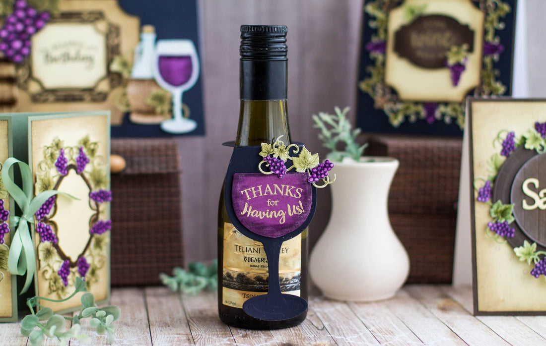 Cardmaking Inspiration | Wine Bottle Tag with Elena