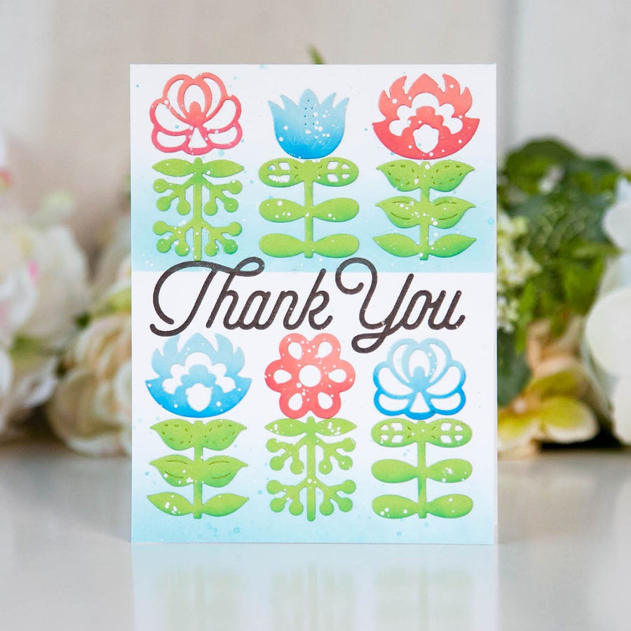 Folk Art Inspiration | Nordic Blooms Card with Keeway