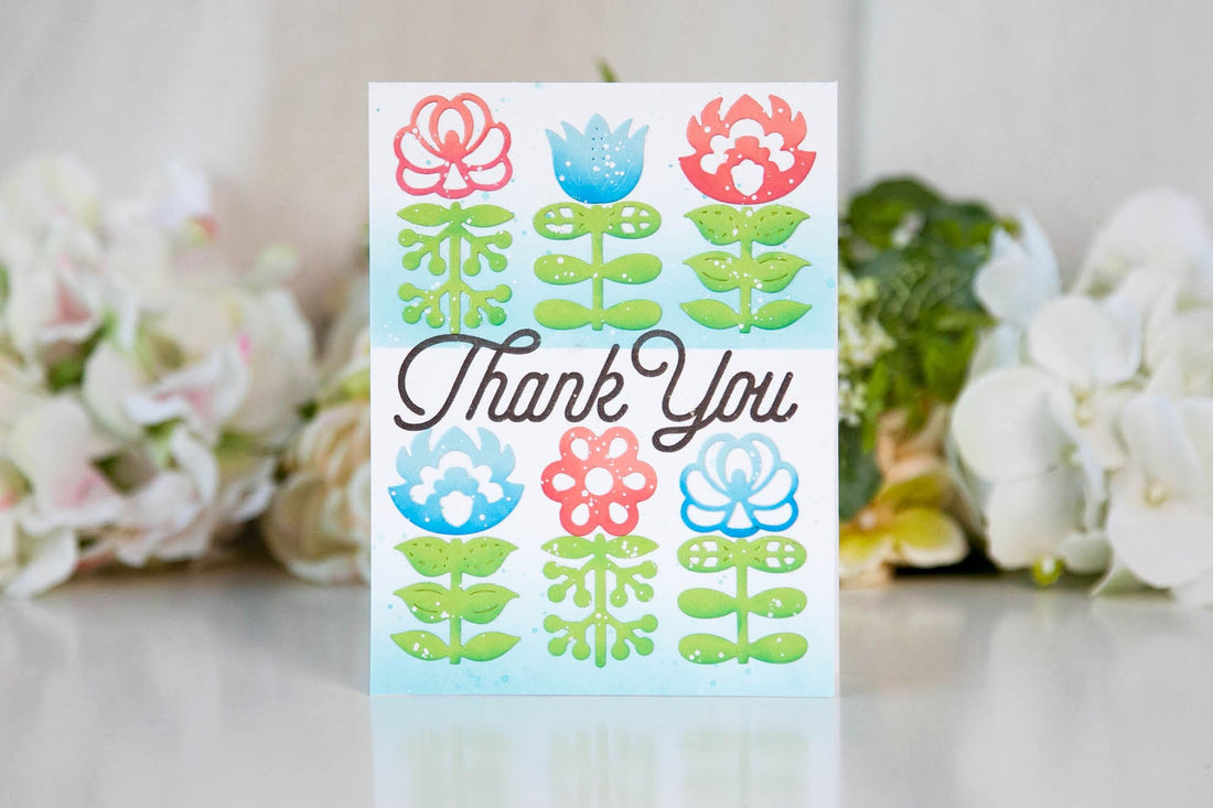 Folk Art Inspiration | Nordic Blooms Card with Keeway