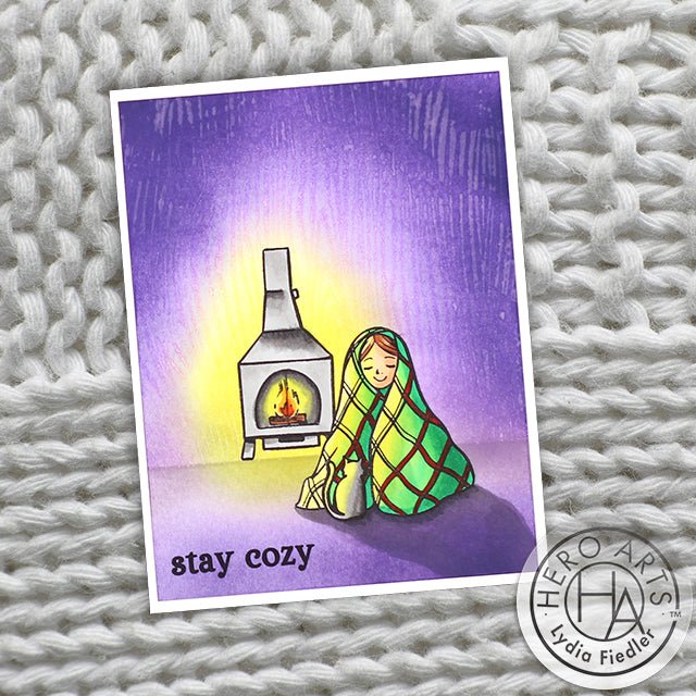 In The Firelight With a Kitty - Hero Arts