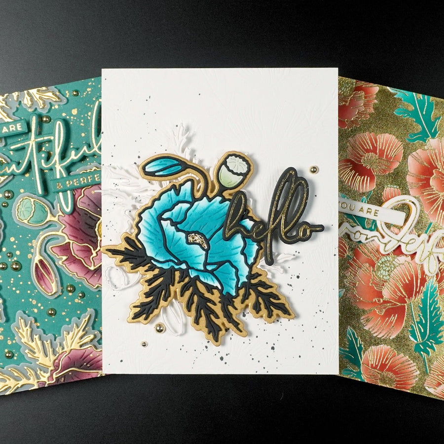 Gilded Blooms: Crafting Floral Cards with Elegance
