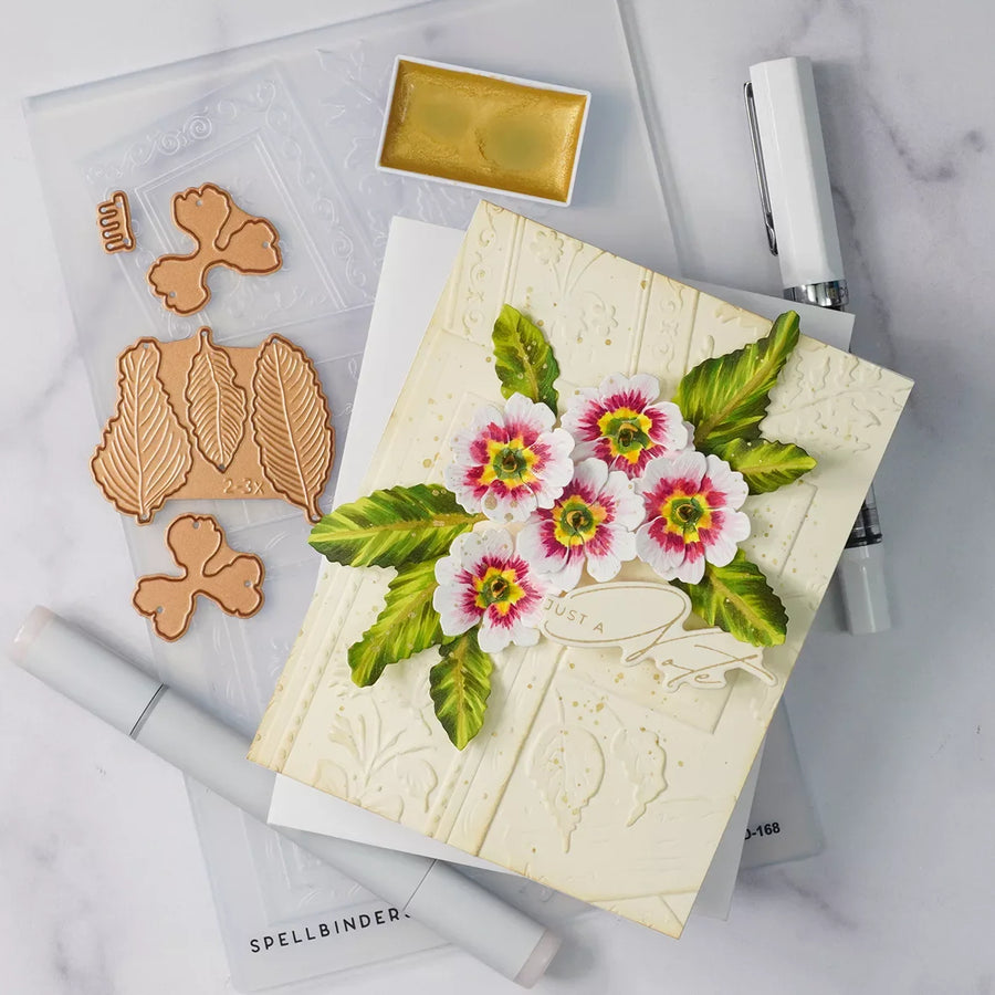 Realistic Primrose Card Tutorial with Serenity Garden Dies