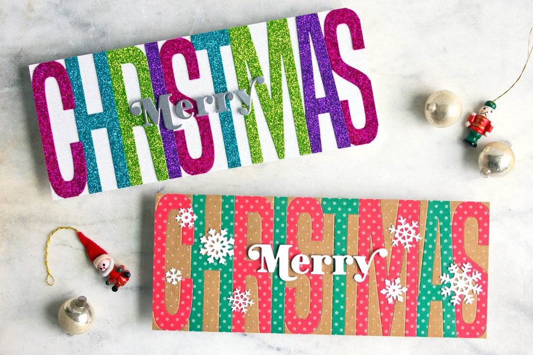 Color Block Merry Christmas – Two Takes