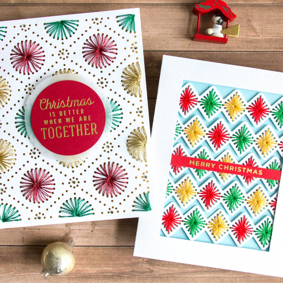 All Stitched Up in Traditional Christmas Colors with Jean Manis