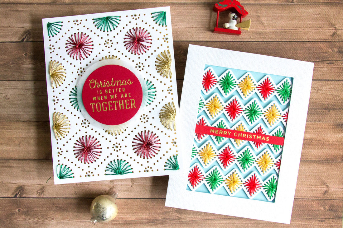 All Stitched Up in Traditional Christmas Colors with Jean Manis