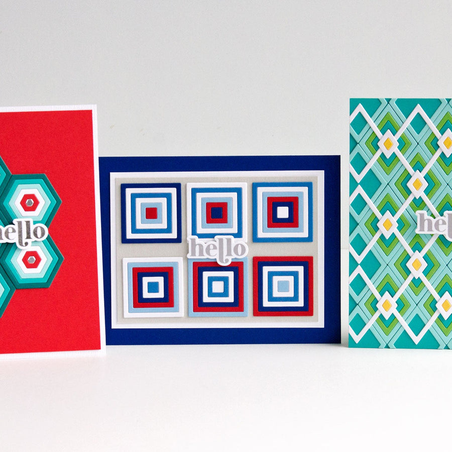 Pattern Play with the Color Block Mini Shapes Collection