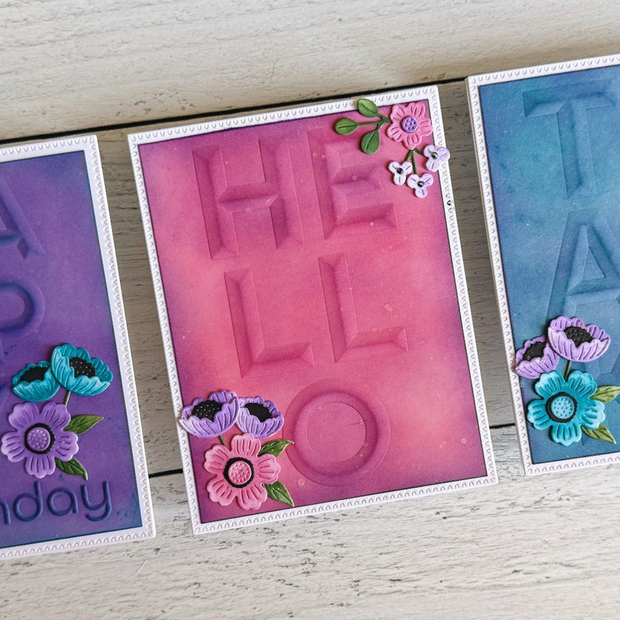 Adding Quick Color to Beveled Sentiments A2 Card Fronts