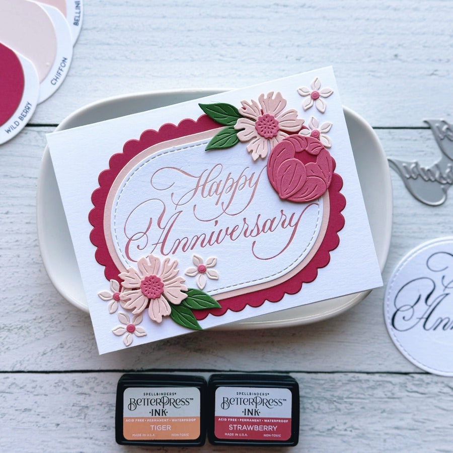 Step by Step Tutorial: Create an Anniversary Card Using a BetterPress Plate