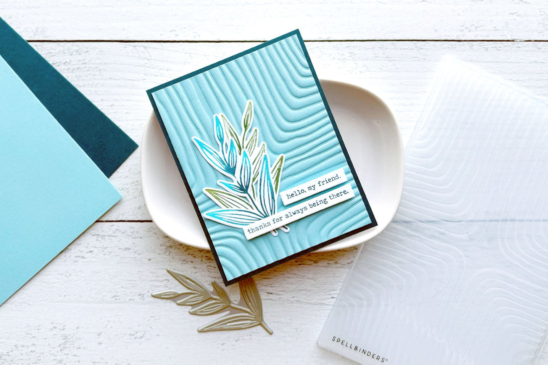 Step by Step Tutorial: Create a Thank You Card with a 3D Embossing Folder Background