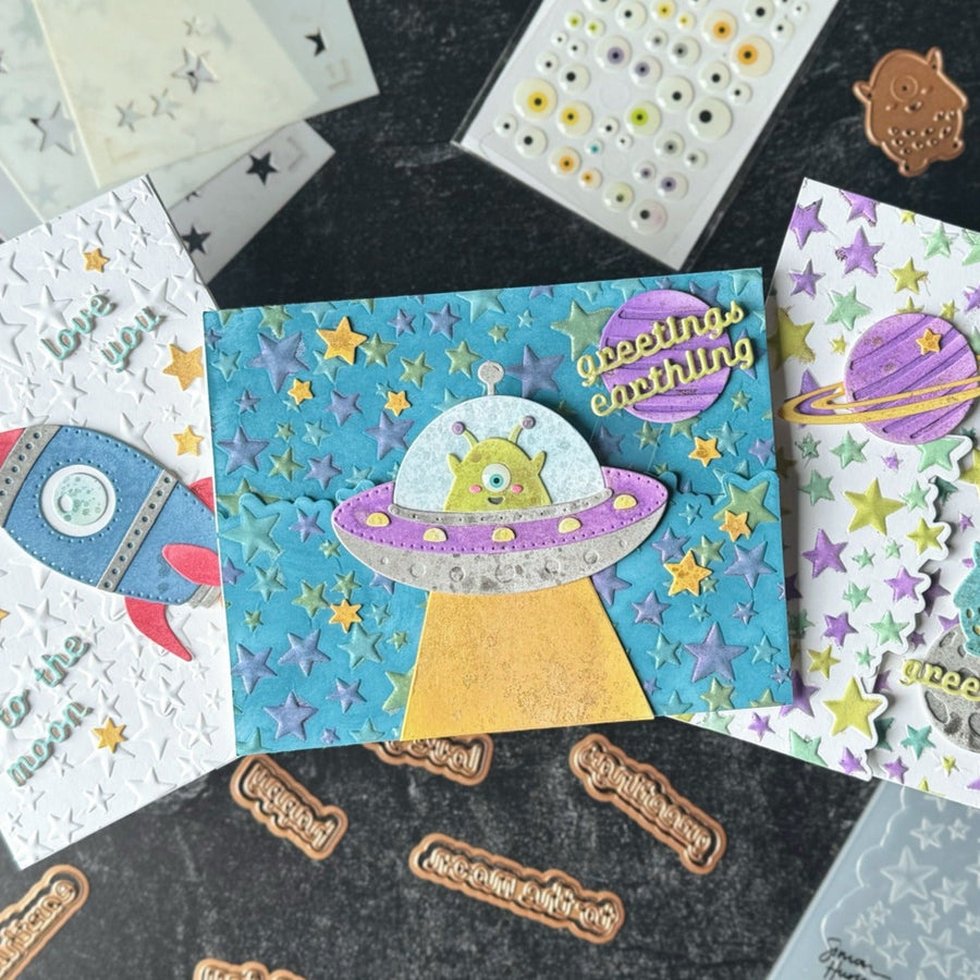 Three Fun-Fold Cards Using Simon’s Space Adventure Collection
