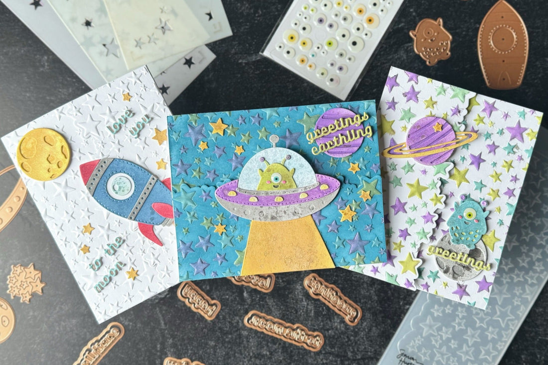 Three Fun-Fold Cards Using Simon’s Space Adventure Collection