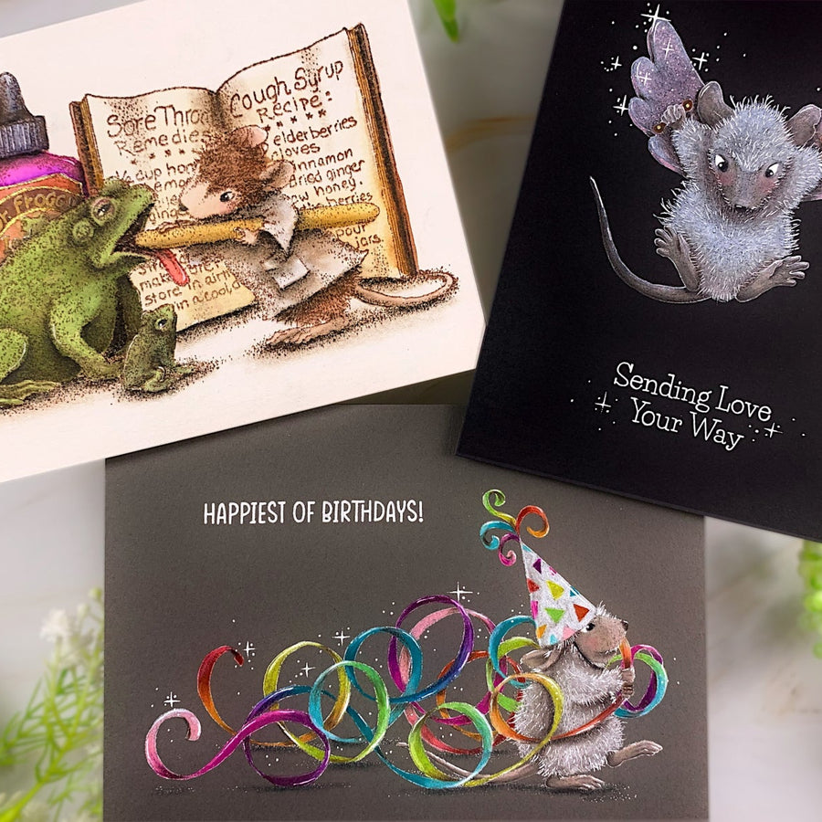 Coloring House-Mouse Everyday Collection With Prismacolor Pencils