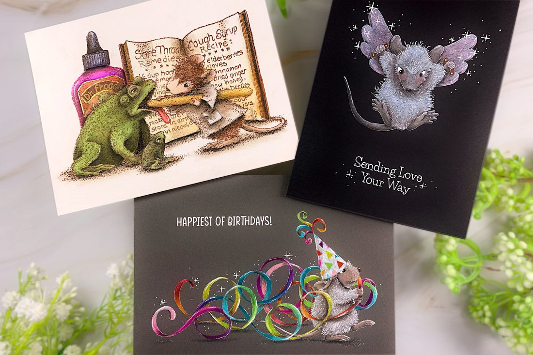 Coloring House-Mouse Everyday Collection With Prismacolor Pencils
