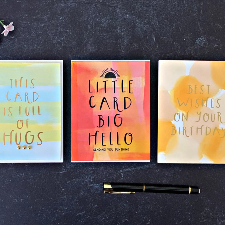 Direct-to-Paper Backgrounds & Glimmer Cardfront Sentiments by Joan Bardee