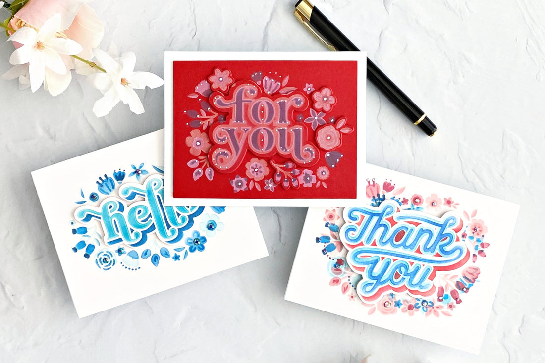 Layered Stenciled Cards with a Folk Art Flair with Joan Bardee