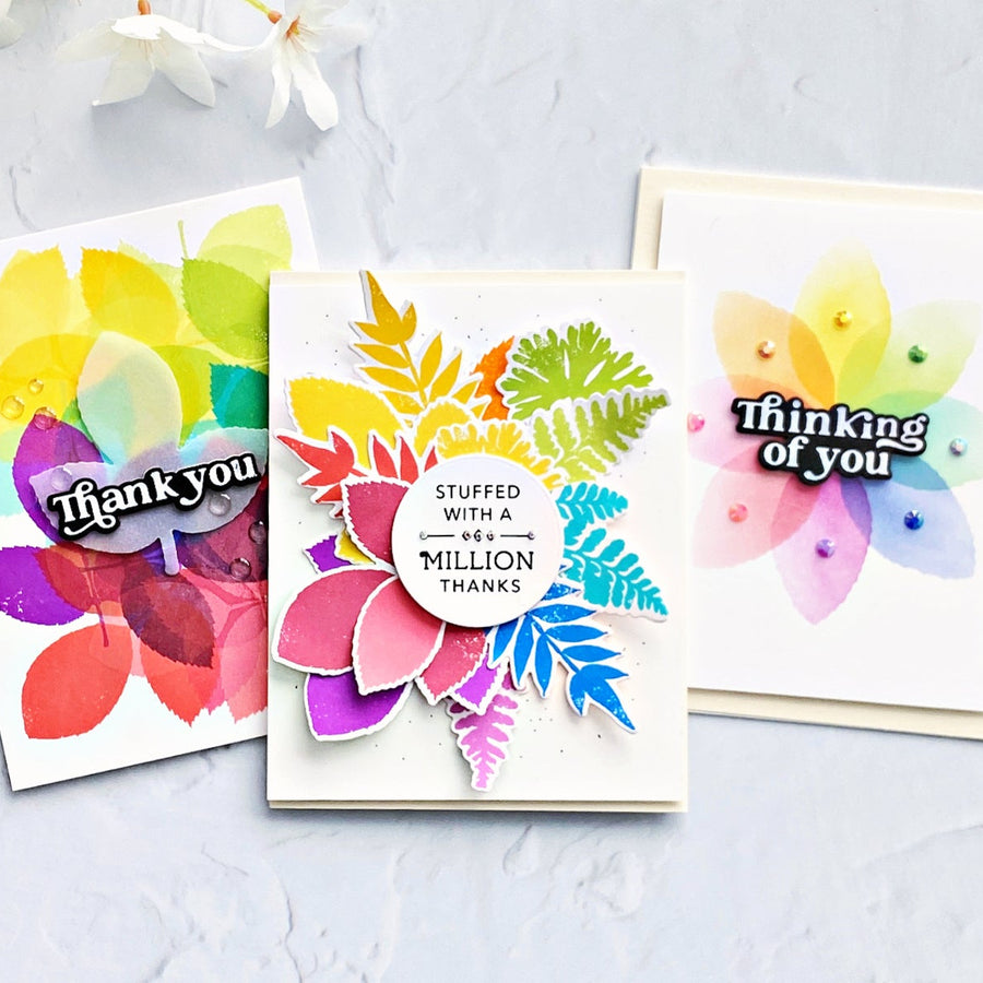 Vibrant Rainbow Palette Using Simon Hurley’s Leaf Prints